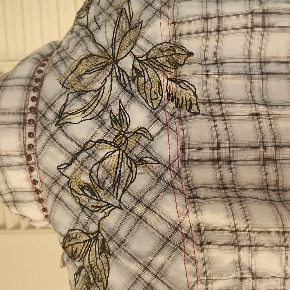 JOHNNY WAS  3WORKSHOP PLAID SHIRT - Picture 6 of 8